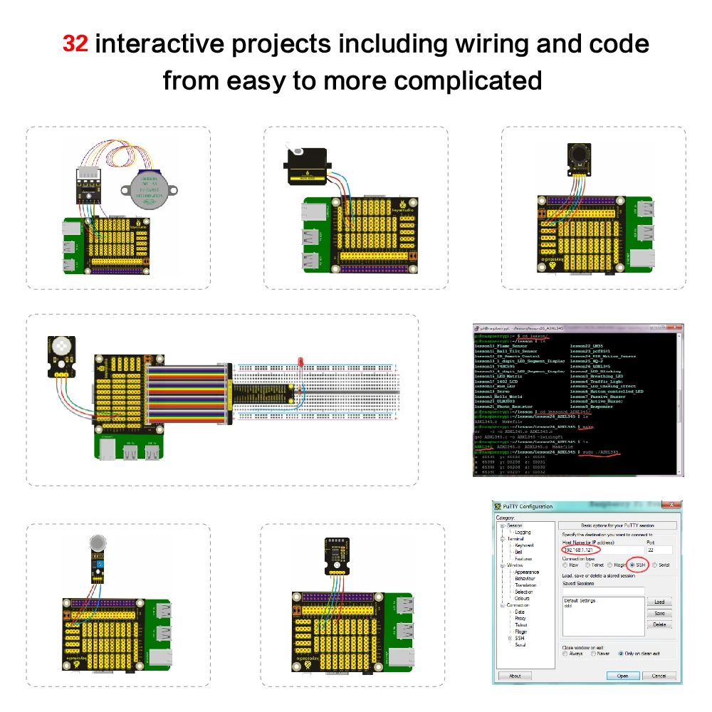 Keyestudio Новый Окончательный стартовый набор для Raspberry Pi 4B/модель 3B/B + w/Tutorial ADXL345