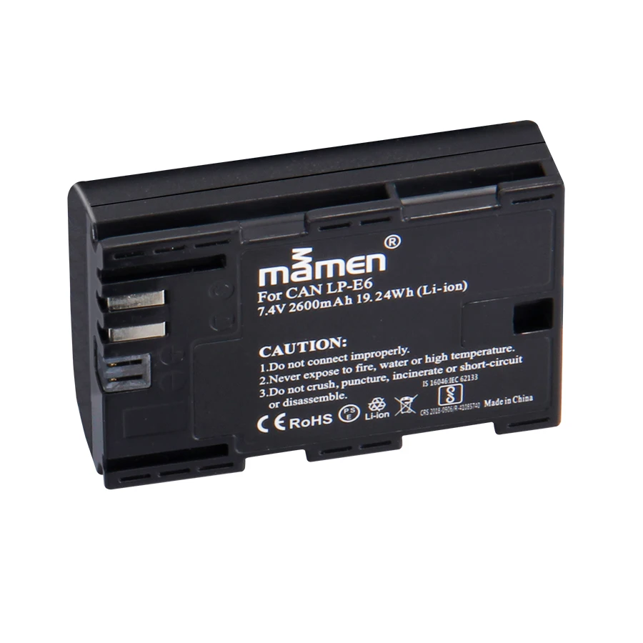 Mamen 2600mAh LP E6 LP-E6 LPE6 Аккумулятор для цифровой камеры Canon EOS 5D Mark 2 Mark 3 6D 7D 60D сменный литиевый аккумулятор