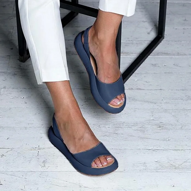 

Oeak Women Sandals Flops Fashion Rome Slip-On Breathable Non-slip Shoes Woman Slides Solid Casual Female 2019 Dropshipping