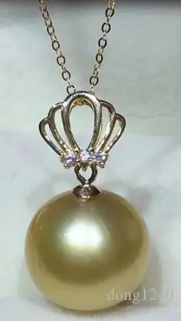 

Precio al por mayor ^^^ nuevo 10-11mm Natural SouthSea oro de perlas colgantes de cadena o
