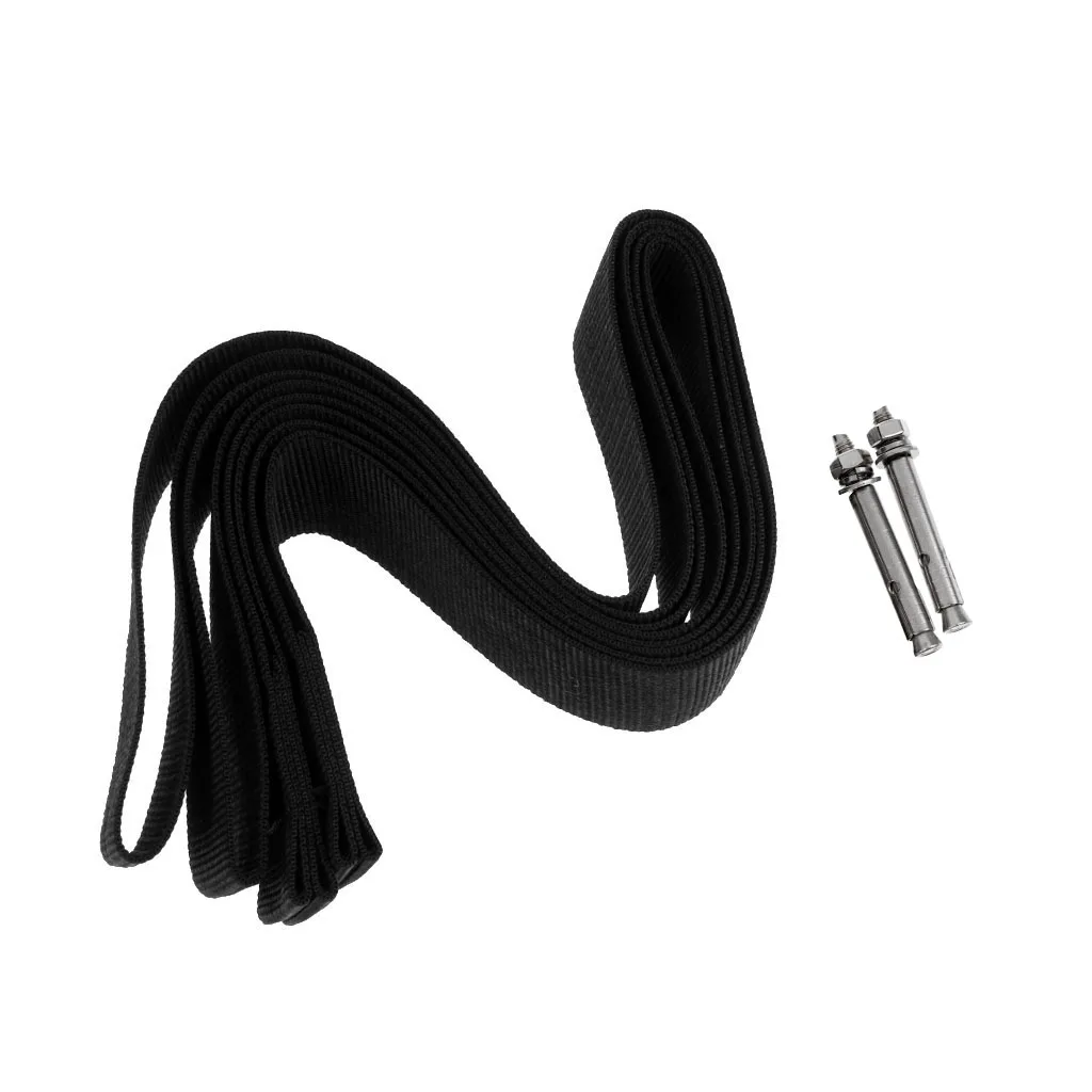 2 Pieces Black Webbing Straps Surfboard Longboard SUP Board Sling Wall Storage Strap Hanger Keeper Surfing Accessories