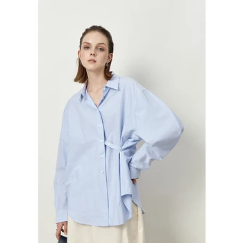 

Europe Fashion Women Shirt Autumn 2020 Fashion Wiild Cotton Ladies Blouses and Tops Long Sleeve Women Clothing