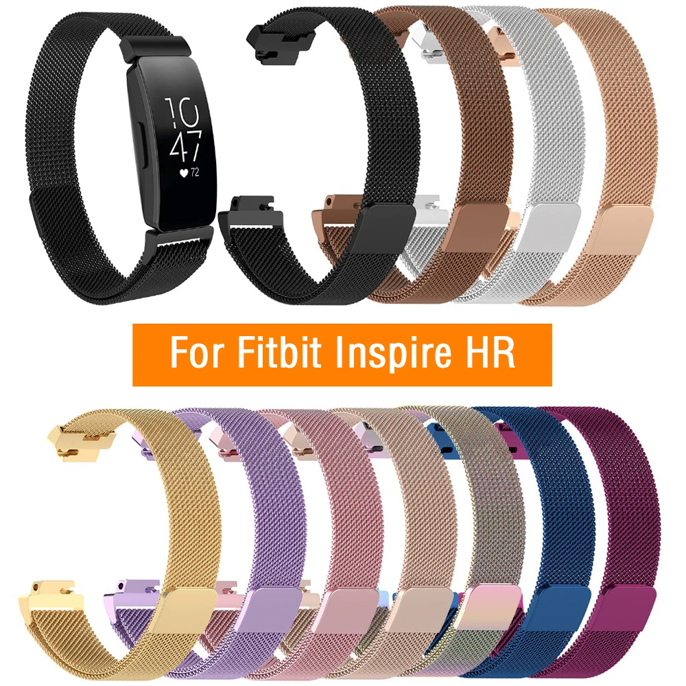 2020 миланские ремни для Fitbit Inspire hr Band смарт-часы Браслет из нержавеющей стали