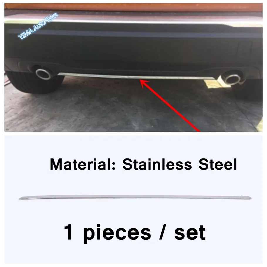 Rear Trunk Lid Cover Tailgate Trim Hatch Back Door Handle & Bumper Bottom Molding Boot Garnish Strip For Peugeot 2008 2020 2021