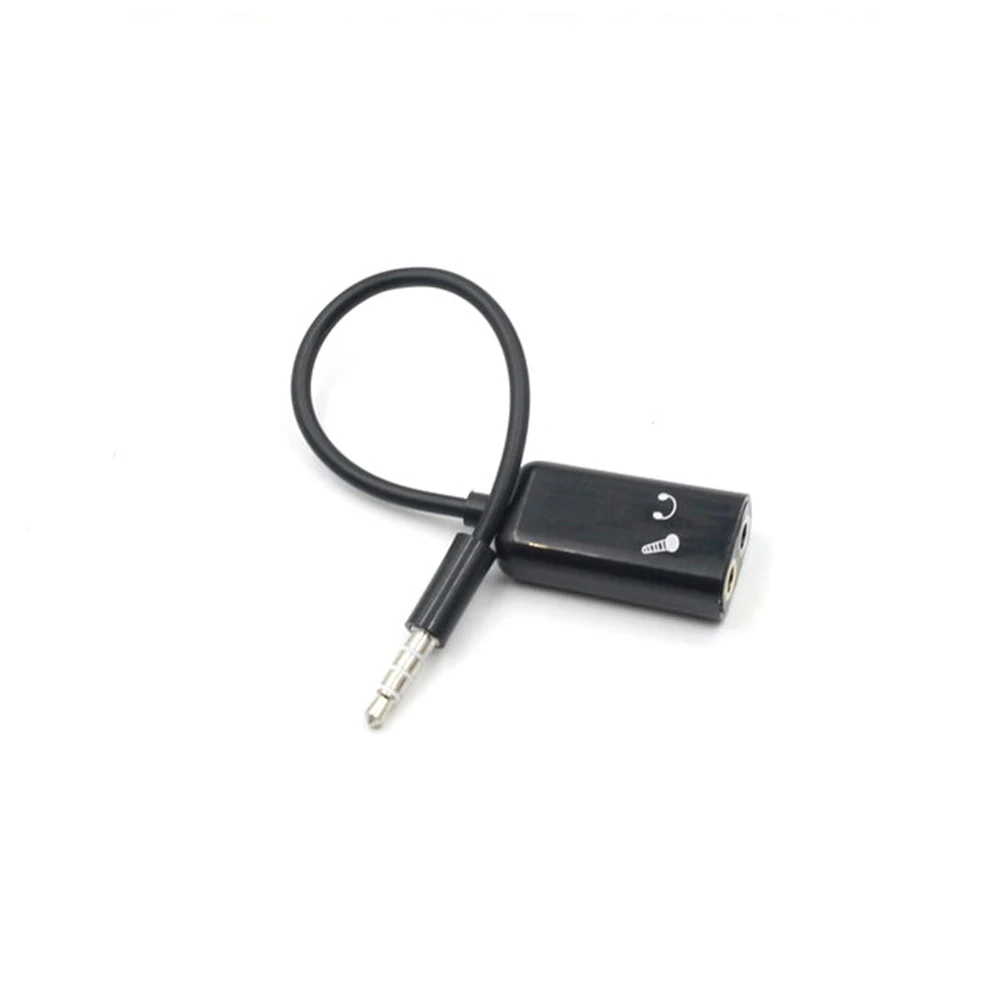 

3.5mm Single-Hole Notebook Computer To Dual Hole Headset Microphone Cable 2 In 1 Audio Head Splitter for Android for IOS