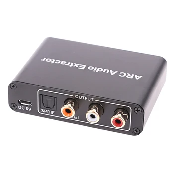 

ARC Audio Adapter HDMI Audio Extractor Digital To Analog Audio Converter 192KHz Aluminum DAC SPDIF Coaxial RCA 3.5mm Jack Output