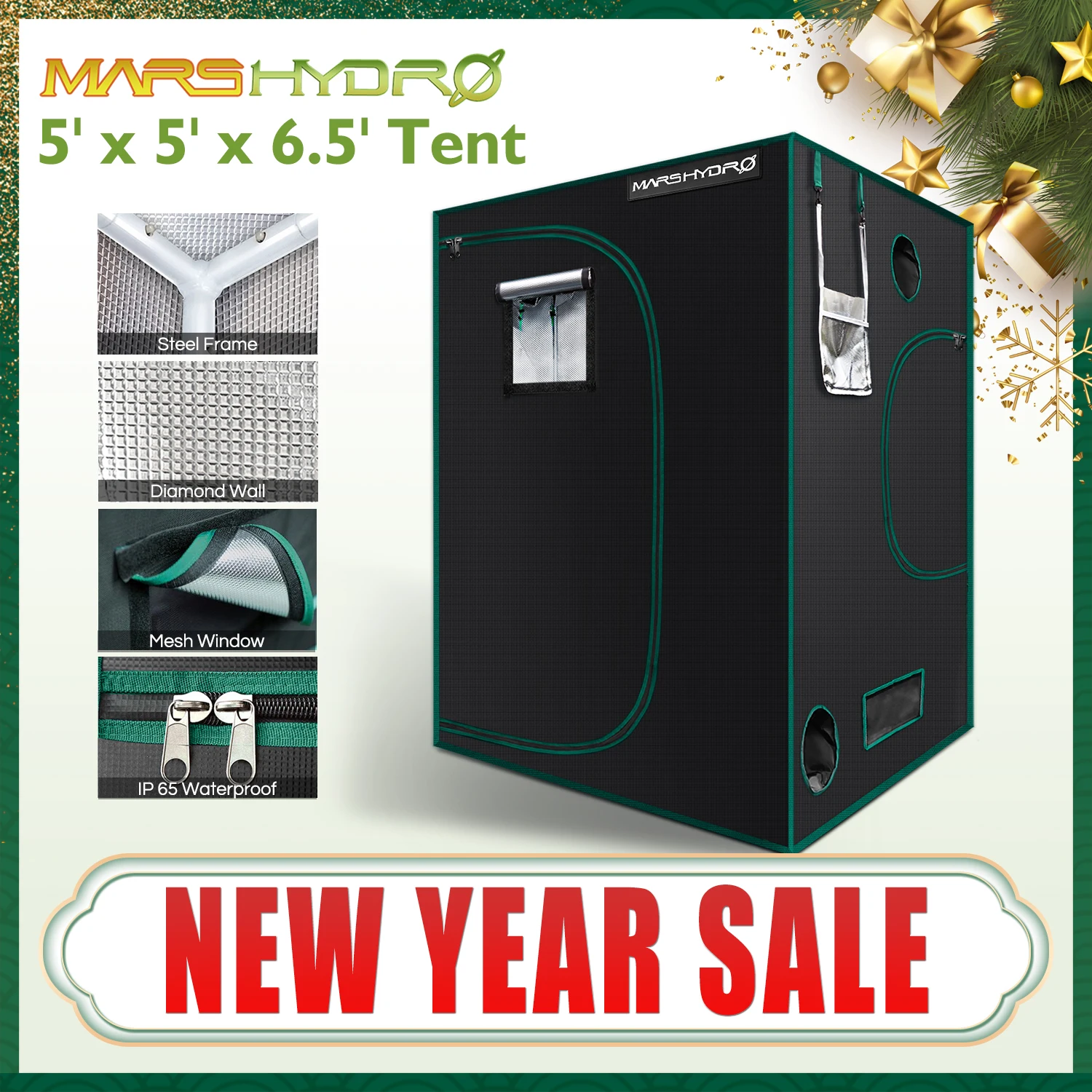 Тент Mars Hydro 1680D для выращивания растений 150x150x200 см|grow kit|tent grow kitsmars hydro |