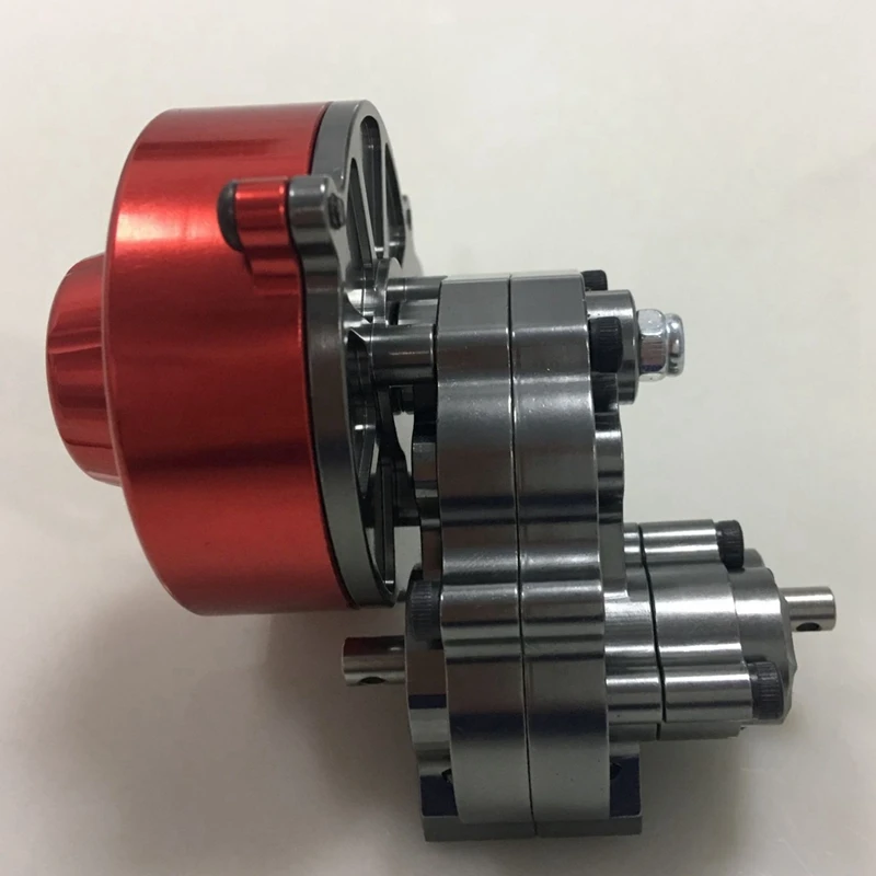 Металлическая Cnc модернизированная обратная волна коробка для 1/10 Scx10-Red