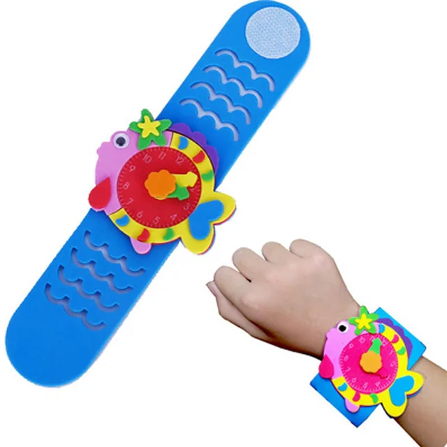 3Piece DIY EVA Foam Craft Children Watches For Boys Girls Kids Educational Toys Knutselen Kinderen Activités Enfants Creatifs 6
