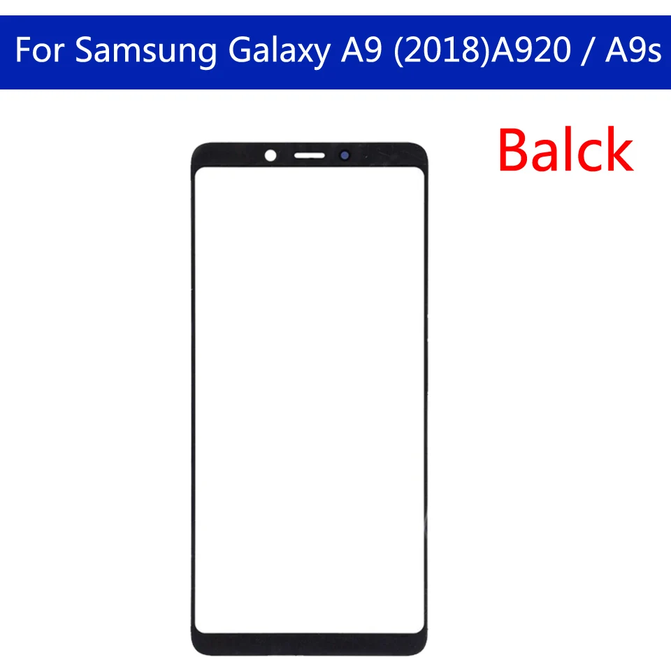 10 шт./партия для Galaxy A9() A920 SM-A920F A9s A9200 SM-A9200 переднее внешнее стекло замена сенсорного экрана 6,3 дюйма
