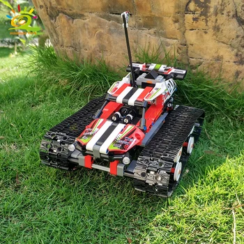 

HUIQIBAO TOYS 410pcs Technic Series RC Track Remote control Race Car Set Building Blocks CITY Bricks Educational Toys
