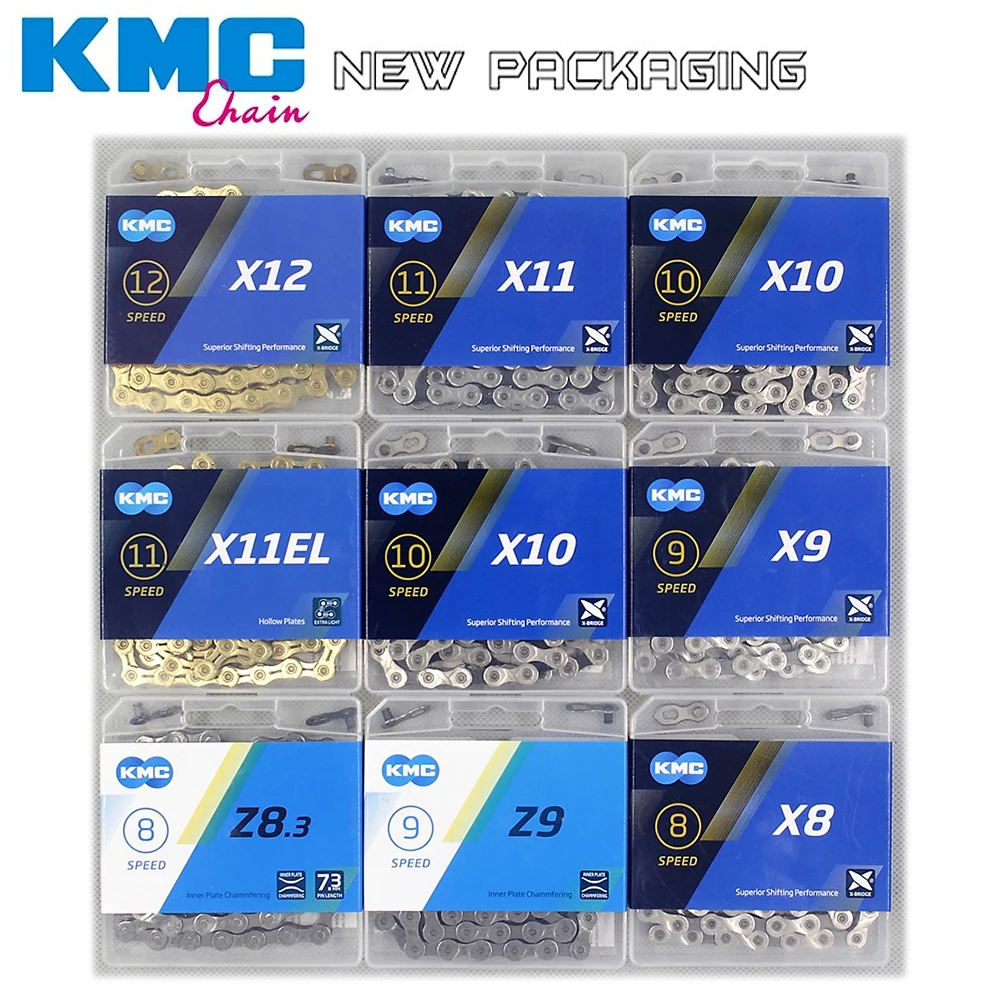 Новая велосипедная цепь KMC X8 X9 X10 X11 X12 11 скоростей MTB SRAM 8 9 10 12s gear 116L|Велосипедная