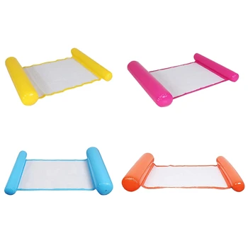 

4PCS Inflatable Folding Dual-Use Backrest Floating Row Drainage Upstream Floating Bed with Net Inflatable Hammock Toy
