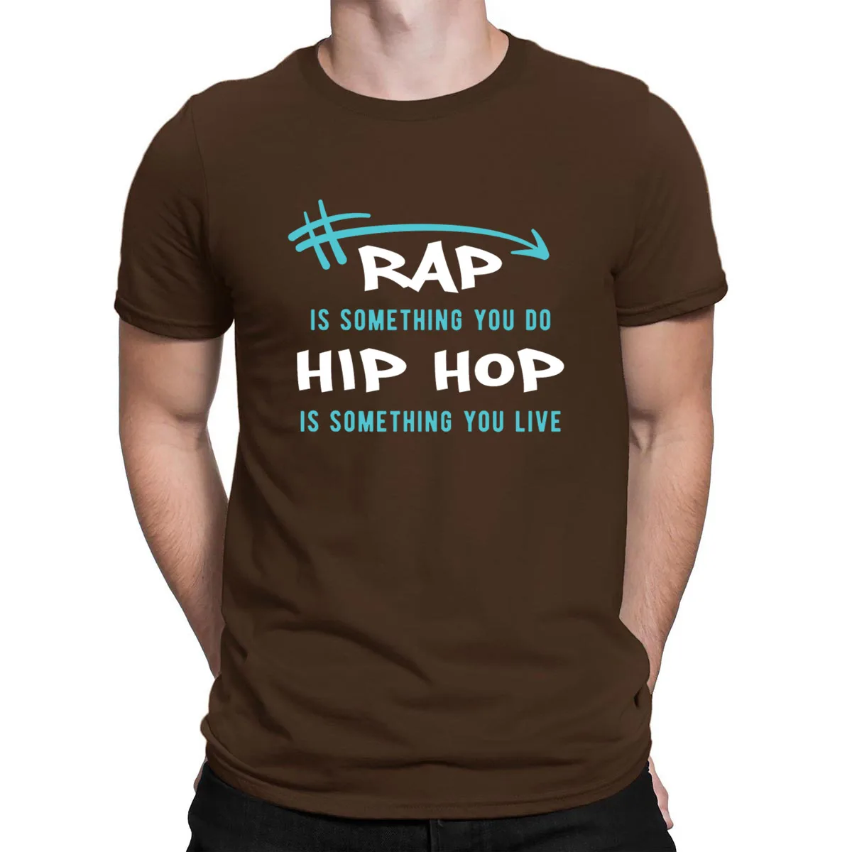 Rap Is That You Do, хип-хоп футболки с круглым вырезом и рисунком, мужские топы, футболка с принтом, причудливый, Anlarach Humor - Цвет: coffee