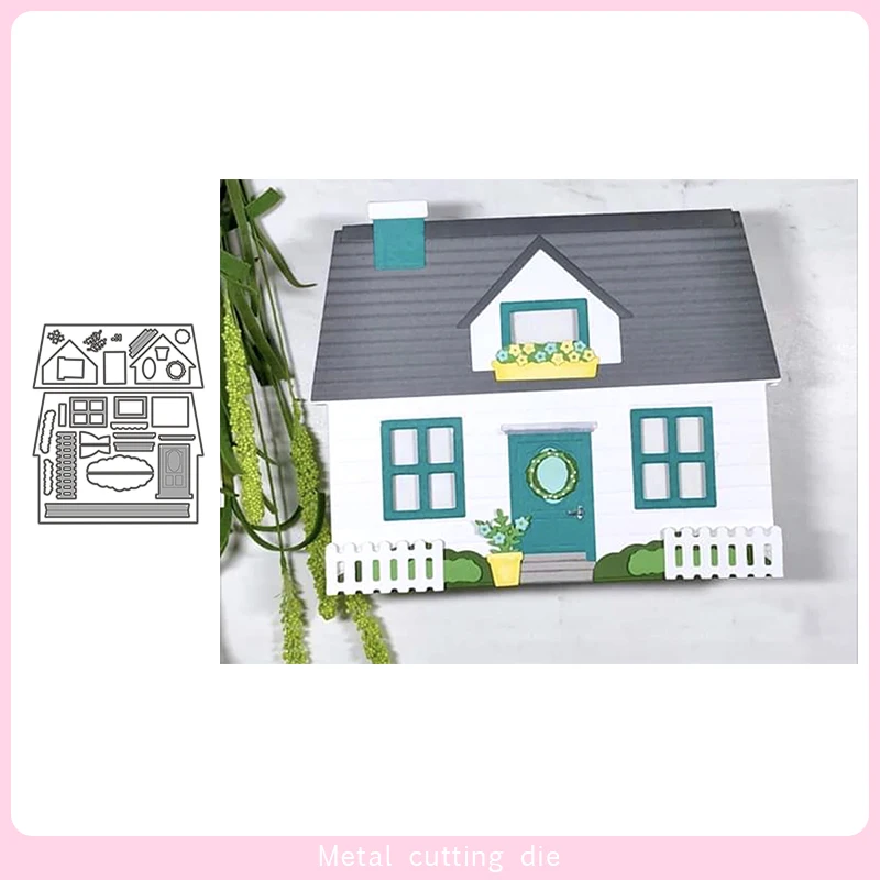 

House construction Metal Cutting Dies for DIY Scrapbooking Photo Album Decorative Embossing Paper Card Crafts Die Cut 2019