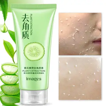 

1pc Cucumber Peeling Cream Scrub Gel Natural Exfoliating Whitening Brightening Face Exfoliator Peeling Cleanser