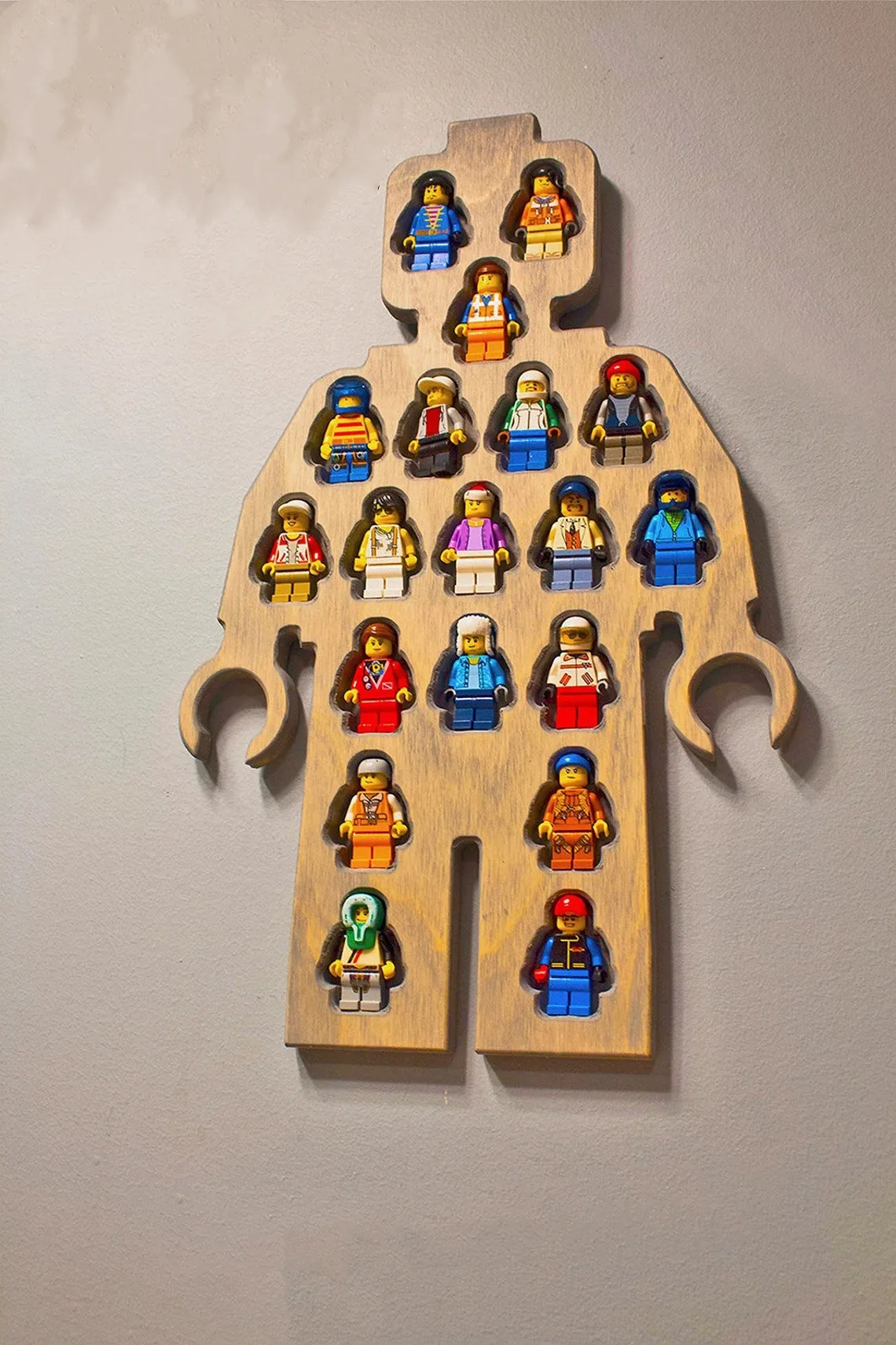 Display Shelf For Lego Minifigures Toys Wooden Handmade Storage Rack