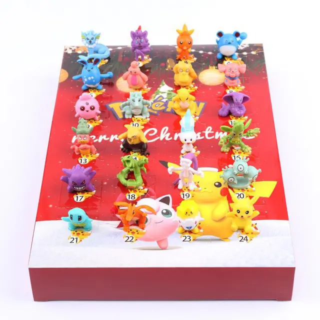 Mystery Boxes Pokemon Christmas Advent Calendar Box Action Figure Toys Genuine Pikachu Anime Figure Children Toys Pokemon Gits 4