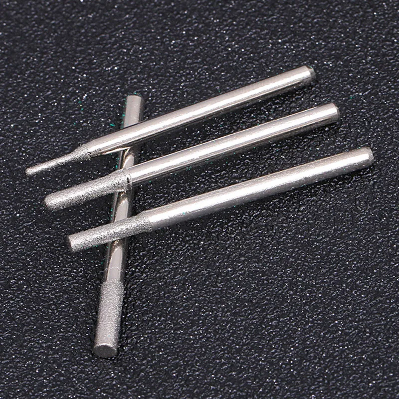 Fafeicy 30pcs Diamond Grinding Burr Drill Bits - 3mm Shank For Rotary Tools, Stone Carving & Glass Engraving