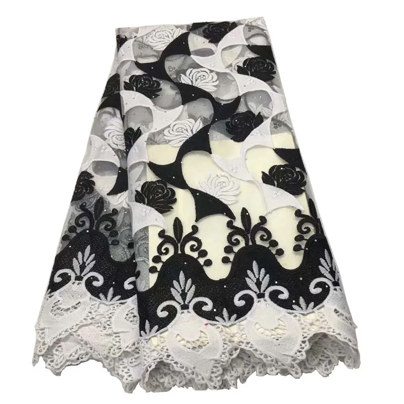 Последние нигерийские кружевные стили французские вечерние ткани 5 ярдов Тюль Ткань для шитья платьев