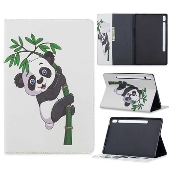 

Soft Case for Samsung Galaxy Tab S7 11 inch 2020 T870 T875 Panda Floral Butterfly Cartoon Print Back Stand Flip Tablet Cover