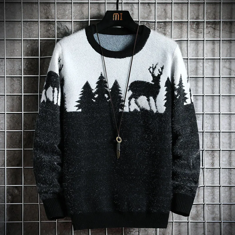 Deer sweater mens sale