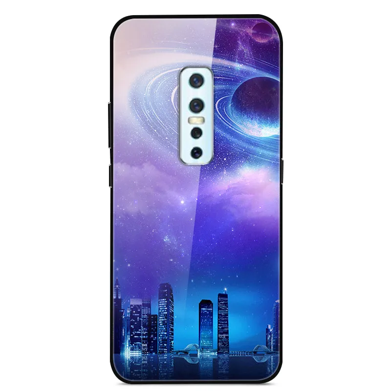 ДЛЯ Vivo V17 Pro Чехол закаленное стекло планета Космос крышка стеклянная задняя крышка для Vivo V17 Pro Coque оболочка для Vivo V17Pro V17 Pro