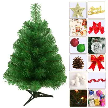 

Besegad 60cm 24inch Mini Tabletop Artificial Christmas Tree with 18pcs Decoration Ornaments for Home Office Xmas Desktop Decors