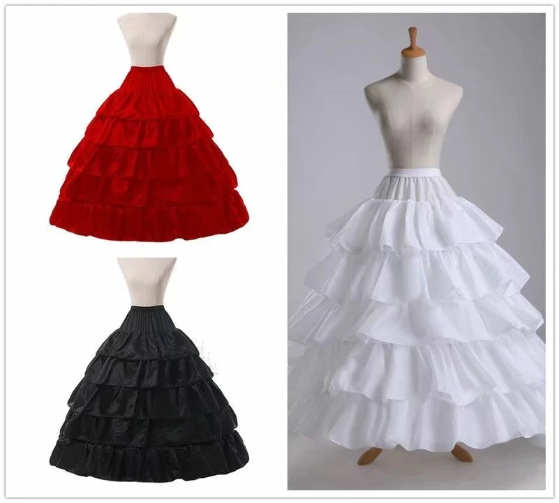 Fashion Wedding Petticoat 4 Hoop Skirt 