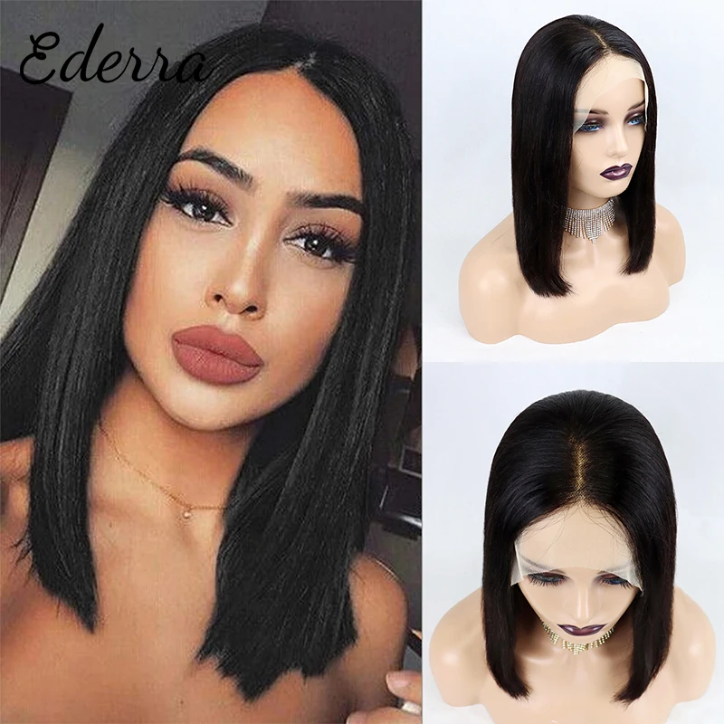 

Bob Wig Brazilian Lace Front Human Hair Wigs Straight Bob Wig For Women Remy 13X4 Lace Closure Bob Wigs With Baby Hair 613 4/27