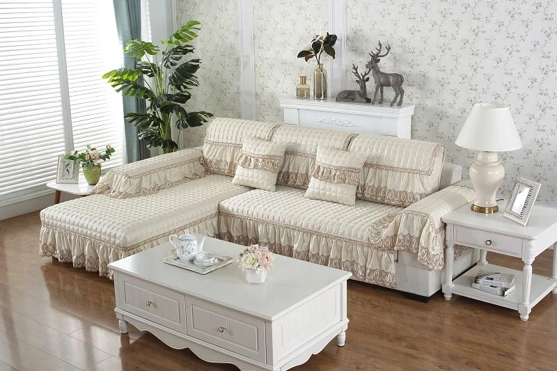 Европейский льняной кружевной чехол для дивана для гостиной, чехол для дивана, декоративный угловой чехол для дивана, полотенце, мебель для дома, защитный чехол для дивана, 1 шт