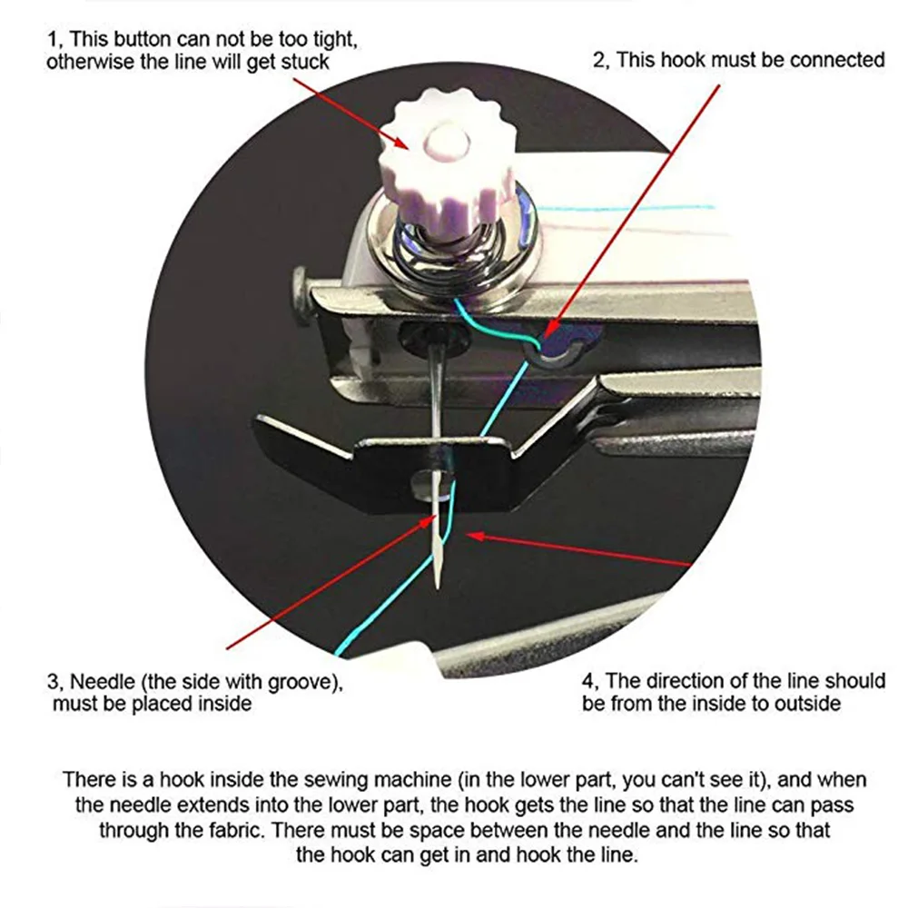 Portable Sewing Machine Mini Handheld Sewing Machine Cordless Electric Stitch Household Tool for Fabric Clothing Kids Cloth