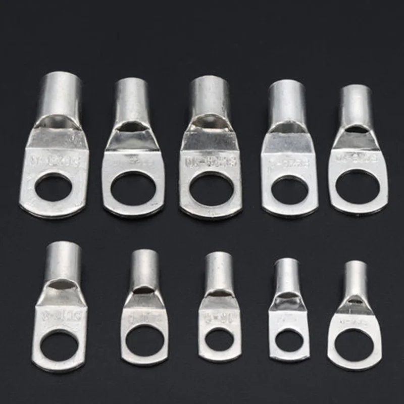 

Non-insulated Ring Cable Lugs Terminals Naked Connector Ring terminator Wire Connectors Brass Terminals Kit 60/90pcs