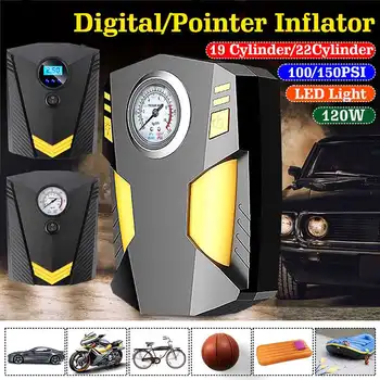 

150W 100PSI Car Tire Inflatable Pump With LED illumination Auto Air Compressor for Car Wheel Tires Electric DC 12V Tyre Inflator