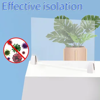 

50x32cm Sneeze Guard Shield Protection Safety Counter Top Perfection Reception Counter Side Office Reception Droplet Defense