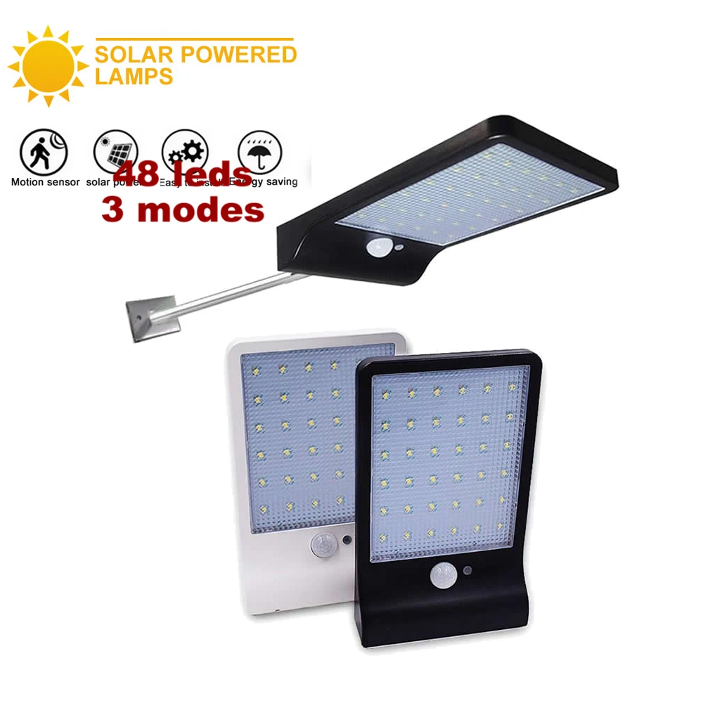 

48 LED Wireless Solar Lights LED Outdoor Decor Waterproof PIR Motion Sensor Solar Wall Light For Garden Street Solar Lamps