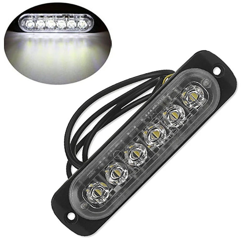 DHBH-2Pcs 12 V-24 V 6LED светильник вспышка аварийного автомобиля Предупреждение с тактовой мерцающей белый с белого и желтого цвета