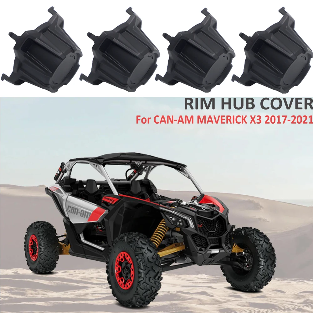 

2017-2021 Wheel Rim Hub Center Caps Trim Covers For CAN AM MAVERICK X3 900 HO Max R 4x4 DS XMR XRC Turbo DPS 2020 2019 2018