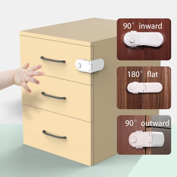 

2pcs/lot Baby Safety Lock Drawer/Cabinet/Door Protector Child Protection Lock, Prevent Baby Harmful items, Baby Proof Lock