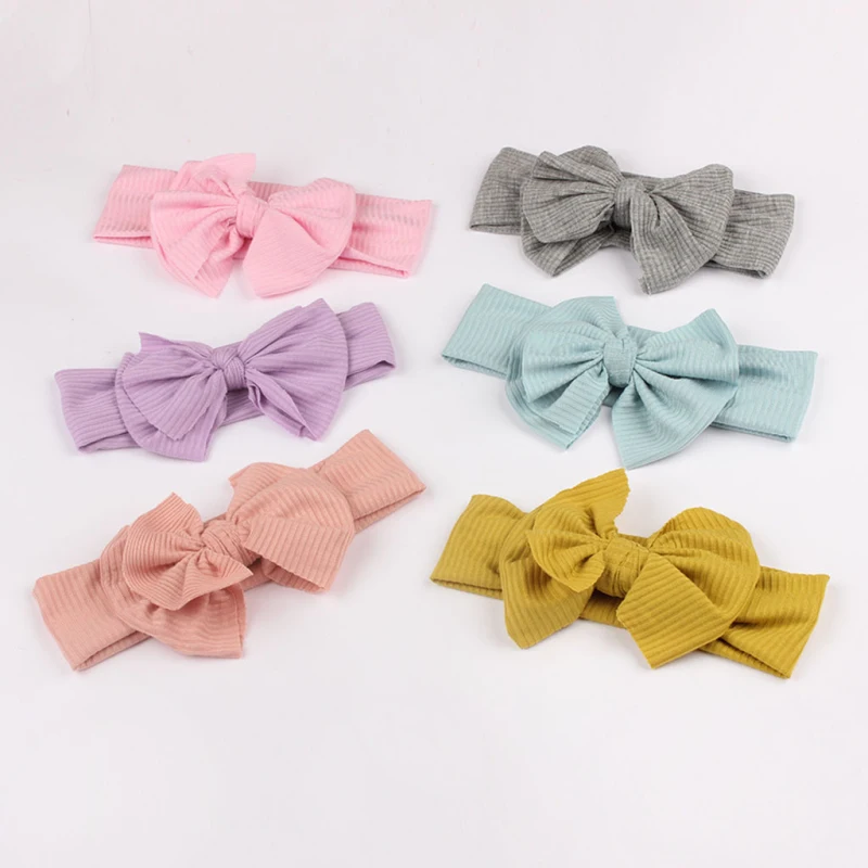 Baby Hair Band Children's Seamless Super Soft Cotton Chiffon Headband Cute Princess Hair Accessories Baby Turban Bow Kids Gifts cheap baby accessories	