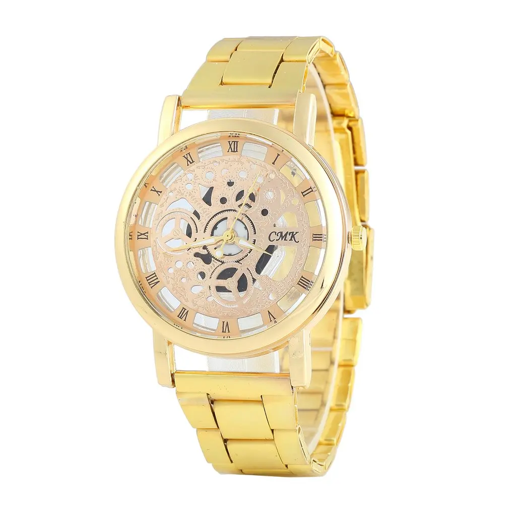 

Fashion Skeleton Wrist Watch Men Simple Style Mesh Belt Men Women Unisex Quartz Watches Hollow Watches