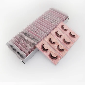 

25mm 3D False Mink Lashes Wholesale Natural Long Wispy Fluffy False Eyelashes100%Handmade Fake Lashes Makeup Extension Eyelash