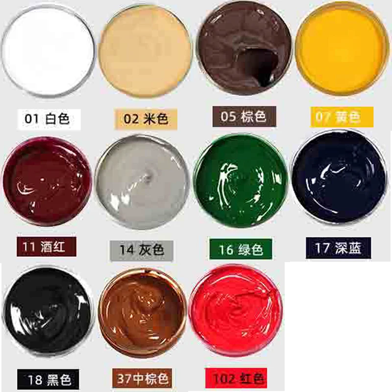 PU Vinyl Car Leather paint kit natural resin car seat/wheel leather repair tool for bag sofa shoes color renew or changing 20ml images - 6