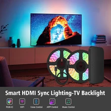 

LED TV PC Backlight Led Strip Lights For HDMI Devices USB RGB Tape Screen Color Sync Led Light Kit For Alexa/Google /TVs Box