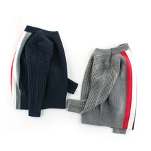 Брендовый детский осенне-зимний свитер Хлопковый вязаный свитер для мальчиков Теплые Топы