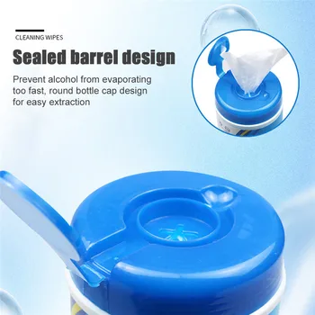 

60pcs Car Home Cleaning Wet Wipes Hand Portable Wipe Antiseptic Skin Cleaning Alcohol Wet Wipe Disposable Disinfection