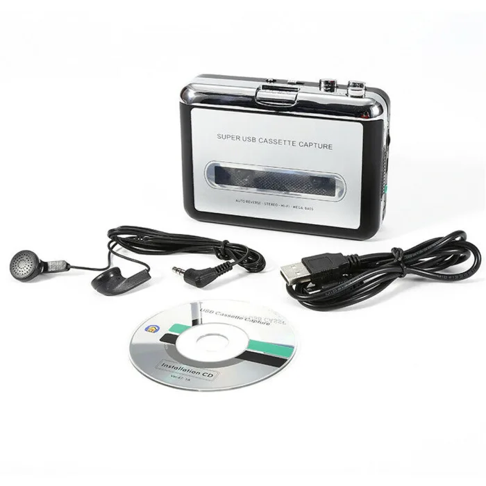 USB Кассетный MP3 конвертер Портативный Аудио Tape-to-MP3 музыкальный плеер переключатель DC128