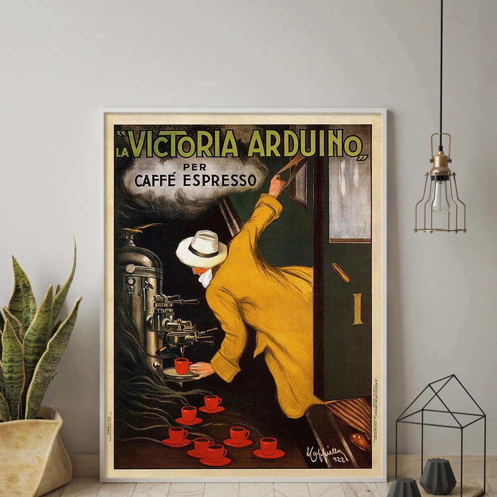 Vintage French La Victoria Arduino Coffee Retro France Cafe Restaurant Print Art Home Decor Artwork Poster Room Home Decor