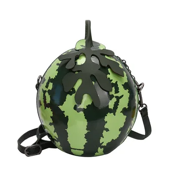 

3D shoulder bag cute funny watermelon female bag personality creative three-dimensional fruit messenger small bag