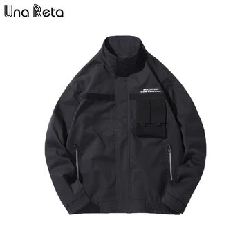 

Una Reta Men Jacket 2020 New Casual Harajuku Print Tracksuit Coat Korean Style Men's Clothing Streetwear Zipper Men's Jacket